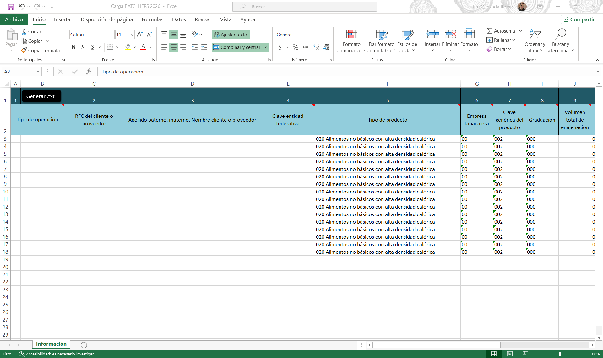 Carga BATCH para IEPS - Image 2