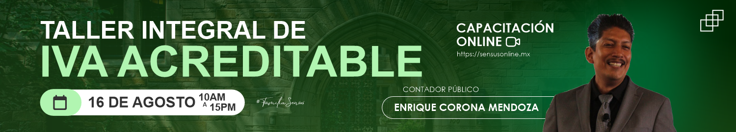 Banner principal Taller integral de IVA acreditable