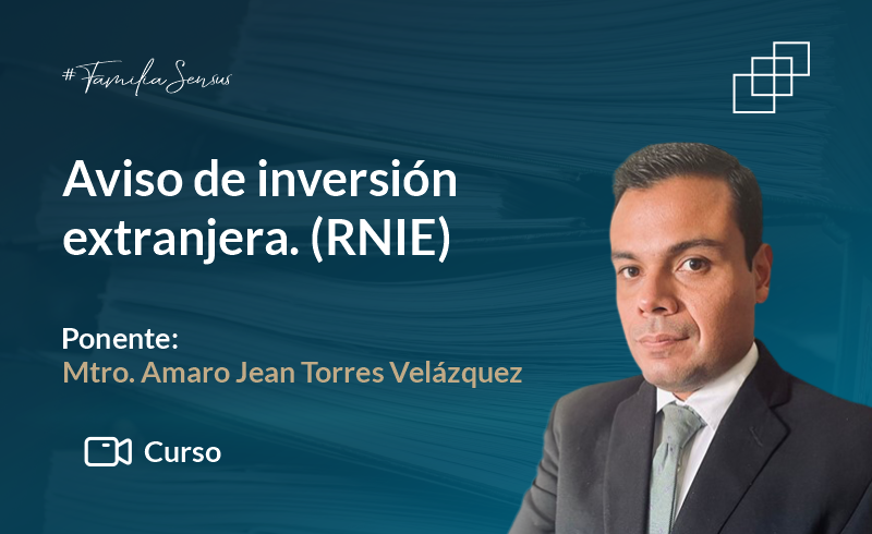 Aviso de inversión extranjera. Registro Nacional de Inversiones Extranjeras (RNIE)